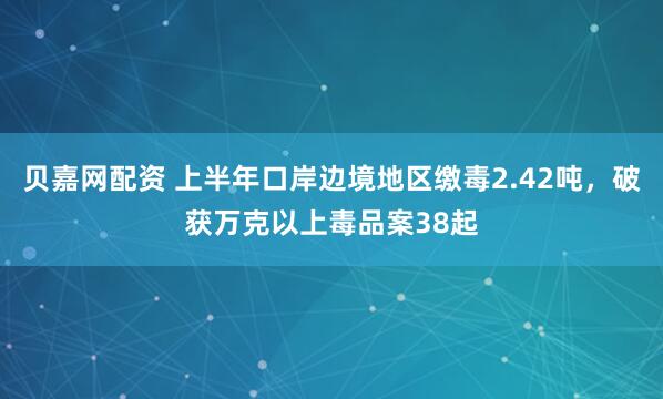 贝嘉网配资 上半年口岸边境地区缴毒2.42吨，破获万克以上毒品案38起